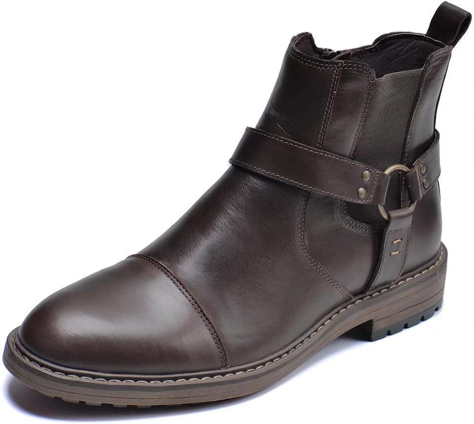 Men’s Pointed Toe Lace Up Ankle Boots, British Style Business Wedding Dress Boots
