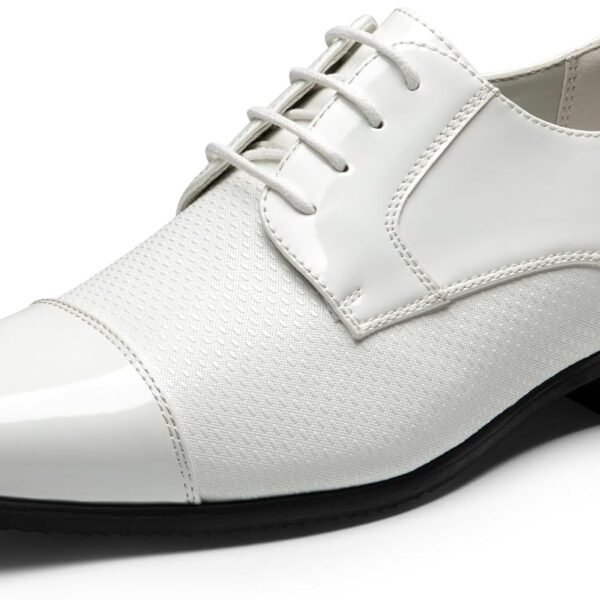 Men’s Patent Leather Tuxedo Dress Shoes – Classic Lace Up Formal Style