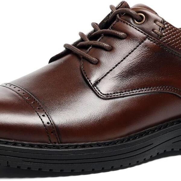 Men’s Genuine Leather Oxford Dress Shoes – Lace Up Business Wedding Shoes