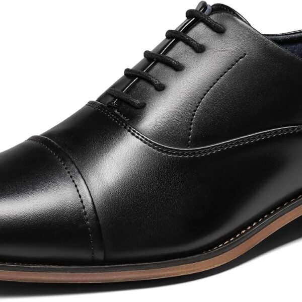 Men’s Soft Cap Toe Lace Up Formal Dress Shoes – Classic Business Style