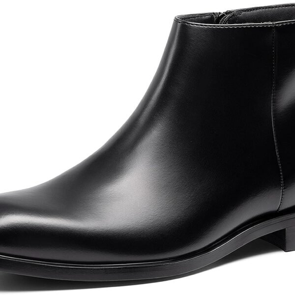 Men’s Side Zipper Chelsea Boots, Classic Casual and Formal Leather Ankle Boots