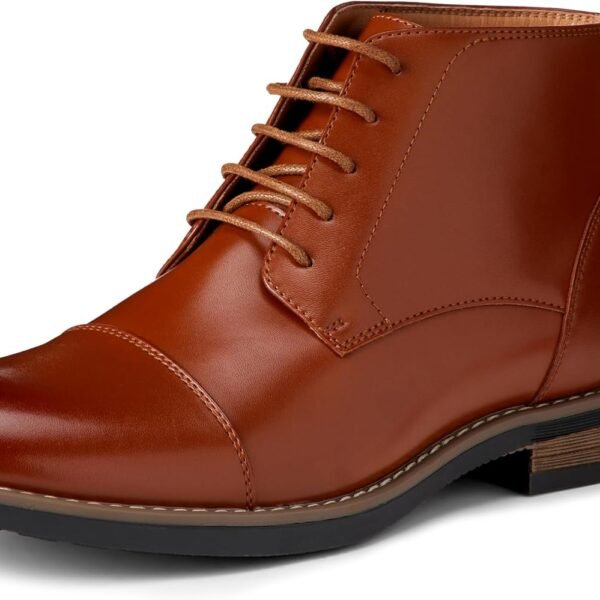 Men’s Square Toe Slip On Western Boots, Durable Non Slip Casual Work Boots
