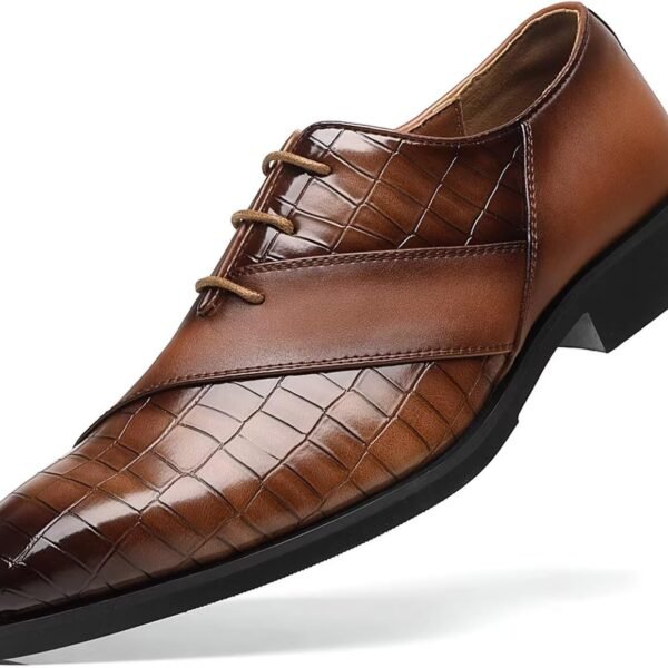 Men’s Formal Oxford Shoes – Business Casual Leather Lace Up Design