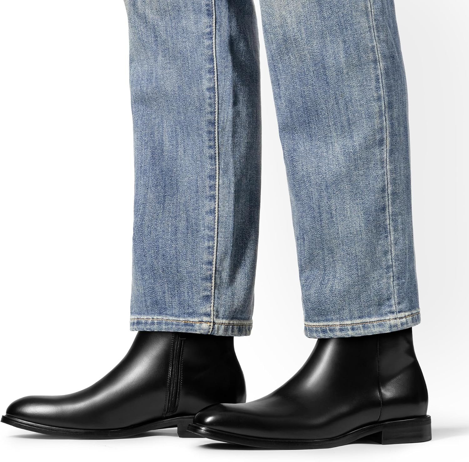 Men’s Side Zipper Chelsea Boots, Classic Casual and Formal Leather Ankle Boots Image 2